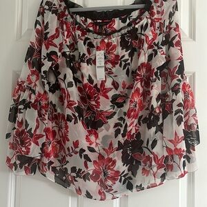 WHBM Floral Blouse